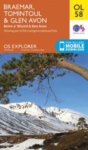 OS Explorer Leisure - OL58 - Braemar, Tomintoul & Glen Avon