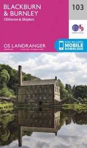 OS Landranger - 103 - Blackburn & Burnley, Clitheroe & Skipton