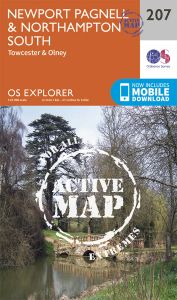 OS Explorer Active - 207 - Newport Pagnell & Northampton