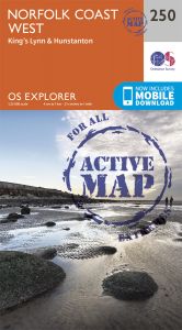 OS Explorer Active - 250 - Norfolk Coast West