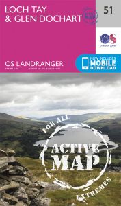 OS Landranger Active - 51 - Loch Tay & Glen Dochart