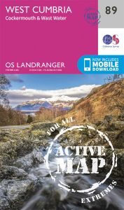 OS Landranger Active - 89 - West Cumbria, Cockermouth & Wast Water