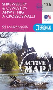 OS Landranger Active - 126 - Shrewsbury & Oswestry