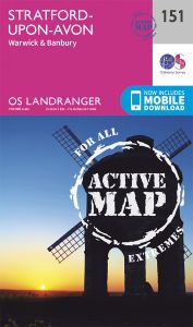 OS Landranger Active - 151 - Stratford upon Avon, Warwick & Banbury