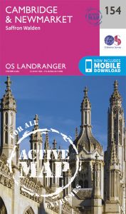 OS Landranger Active - 154 - Cambridge & Newmarket, Saffron Walden