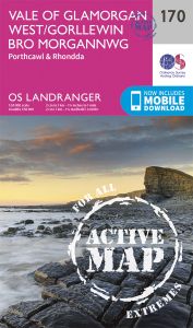 OS Landranger Active - 170 - Vale of Glamorgan, Rhondda & Porthcawl
