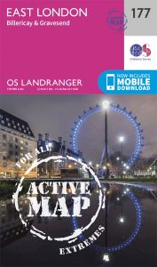 OS Landranger Active - 177 - East London, Billericay & Gravesend