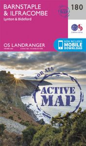 OS Landranger Active - 180 - Barnstaple & Ilfracombe, Lynton