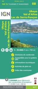 IGN Top 75 - Ubaye / Val d'Allos / Lac de Serre-Poncon