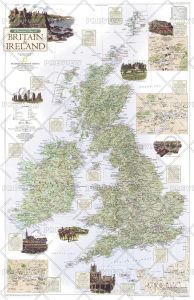 A Traveler's Map of Britain and Ireland - Published 2000 Map