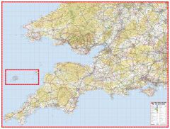 A-Z South West England and South Wales Road Map
