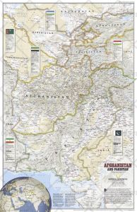 Afghanistan and Pakistan - Published 2001 Map