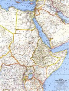Africa, Countries of the Nile  -  Published 1963 Map