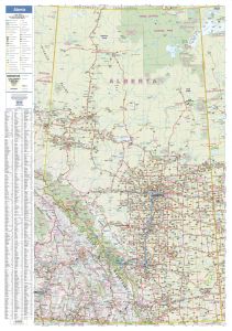 Alberta Wall Map - Large Map