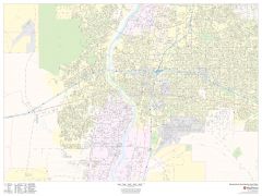 Albuquerque, New Mexico Inner Metro - Landscape Map