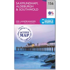 OS Landranger Active - 156 - Saxmundham, Aldeburgh & Southwold