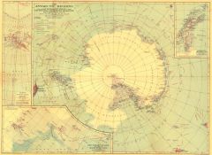 Antarctic Regions - Published 1932 Map