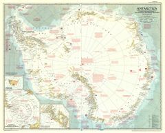 Antarctica  -  Published 1957 Map