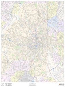 Atlanta, Georgia Inner Metro - Portrait Map