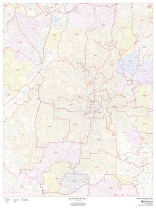 Atlanta, Georgia ZIP Codes Map