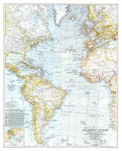 Atlantic Ocean  -  Published 1941 Map