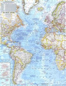 Atlantic Ocean  -  Published 1968 Map