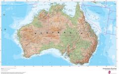Australasia Physical Map