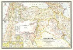 Bible Lands, and the Cradle of Western Civilization  -  Published 1946 Map