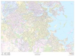 Boston, Massachusetts - Landscape Map