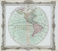 Brion de la Tour Map of the Western Hemisphere (1764) Map