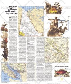 British Columbia, Alberta and the Yukon Territory Theme - Published 1978 Map