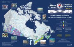 Canada's Population Density / Densité de la population du Canada Map