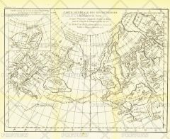 Carte Generale Des Decouvertes De Lamiral De Fonte 1752 - Published 1892 Map