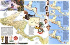 Central America Past and Present  -  Published 1986 Map