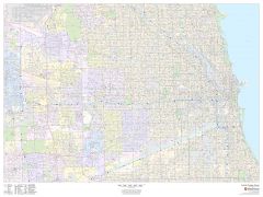 Chicago, Illinois Inner Metro - Landscape Map