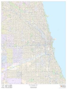 Chicago, Illinois Inner Metro - Portrait Map
