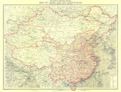 China and Its Territories - Published 1912 Map