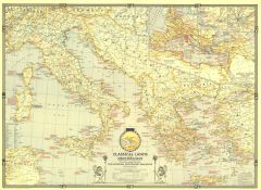 Classical Lands of the Mediterranean  -  Published 1940 Map