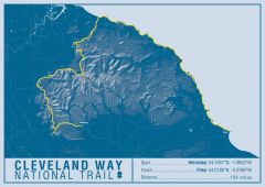 Cleveland Way National Trail Map Print Map