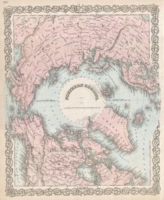 Colton Map of the North Pole or Arctic (1872) Map