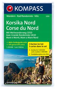 Kompass Maps - Corsica North 2250 GPS (3-Set)