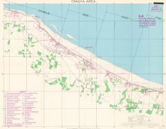 D-Day - Omaha Beach - Normandy - Wall Map