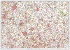 East Midlands Postcode Sector Wall Map (S7) Map