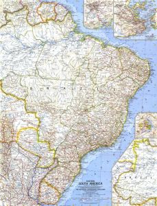 Eastern South America  -  Published 1962 Map