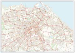 Edinburgh City Centre Postcode Sectors Wall Map (C6) Map