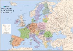 European Union 2019 Post Brexit Wall Map
