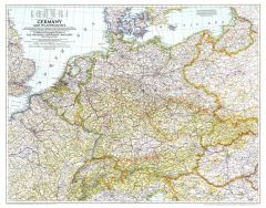 Germany and Its Approaches 1938-1939  -  Published 1944 Map