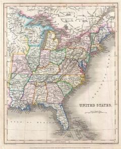 Gilbert Map of the United States (1843) Map