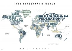Graphic Map World - colours, white background Map