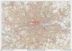 Greater London Postcode District Wall Map (D7) Map
